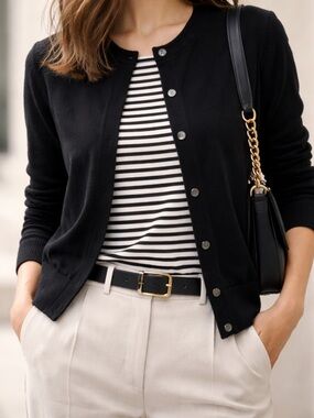 Banana Republic Factory Marino Wool Cardigan. Women’s Sz-M Black | Sweater